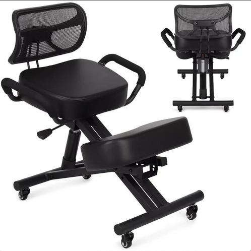 Kneeling Chair  back support office Kniestoel zwart, Huis en Inrichting, Bureaustoelen, Zo goed als nieuw, Bureaustoel, Zwart