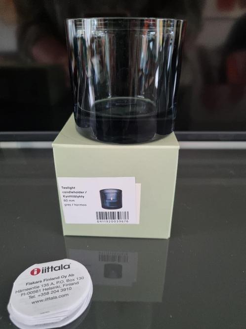 Iittala Kivi Marimekka waxinelichtje Grey / Grijs, Huis en Inrichting, Woonaccessoires | Kandelaars en Kaarsen, Zo goed als nieuw