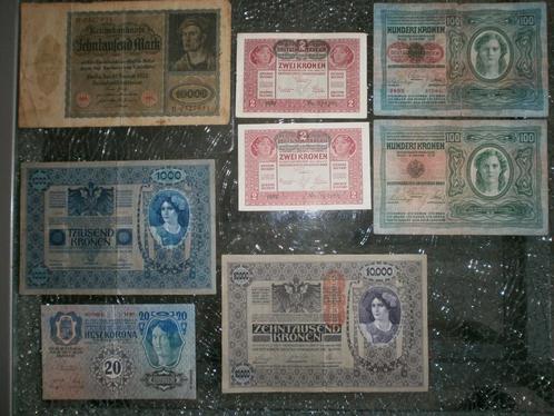 Collectie Bankbiljetten Oostenrijk-Hongarije Ca. 1913-1918, Postzegels en Munten, Bankbiljetten | Europa | Niet-Eurobiljetten