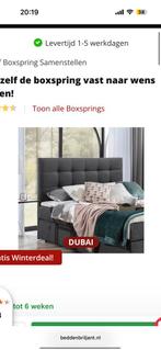 Nieuwe boxspring 160x200, Huis en Inrichting, Slaapkamer | Boxsprings, Ophalen, Grijs, 200 cm, 160 cm