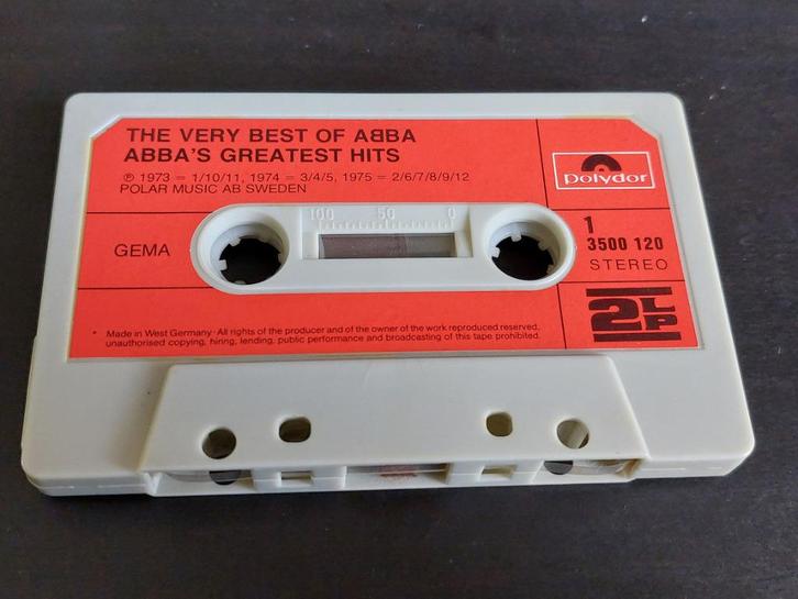 ABBA - THE VERY BEST OF ABBA (ABBA'S GREATEST HITS) (MC), Cd's en Dvd's, Cassettebandjes, Zo goed als nieuw, Origineel, Pop, 1 bandje