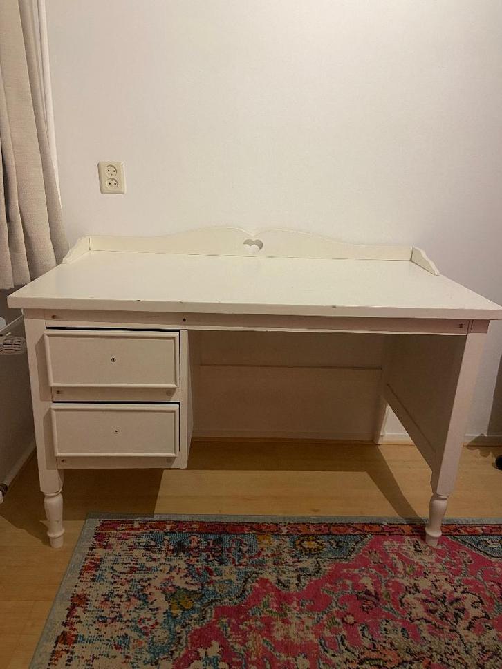 Wit bureau, Huis en Inrichting, Bureaus, Gebruikt, Bureau, Ophalen