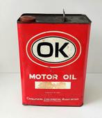 Oud OK Motor Oil 10 liter Olieblik Reclame Blik Oil Can, Verzamelen, Overige merken, Gebruikt, Overige, Verzenden
