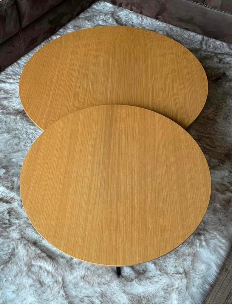 ZGAN Goossens Salontafel Bo Bijzettafel Tafeltjes Rond Set, Huis en Inrichting, Tafels | Salontafels, Ophalen, Rond, 50 tot 100 cm