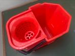 Schoonmaakemmer, dweilemmer, rood, Ophalen of Verzenden, Gebruikt, Kunststof, Met handgreep