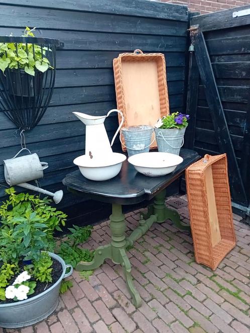 tafel en allerlei, Huis en Inrichting, Tafels | Eettafels, Gebruikt, 50 tot 100 cm, 50 tot 100 cm, Vier personen, Rechthoekig