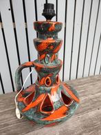 Vintage vaaslamp standaard voet oranje/groengrijs, Ophalen, Zo goed als nieuw