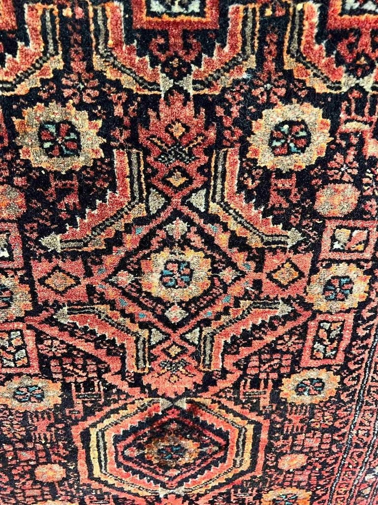 Vintage handgeknoopt Perzisch of Oosters tapijt 110/58, Gebruikt, 100 tot 150 cm, Blauw, Etten-Leur