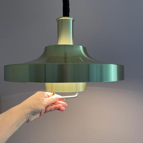vintage Scandinavisch Design LAMP met trekpendel Mid Century, Huis en Inrichting, Lampen | Hanglampen, Gebruikt, Minder dan 50 cm