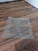 Grote glazen bord, 36x36cm, H3cm, nieuwe, Huis en Inrichting, Keuken | Servies, Nieuw, Ophalen of Verzenden, Glas, Bord(en)