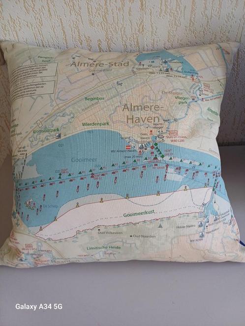 Kaartkussen Gooimeer, Watersport en Boten, Accessoires en Onderhoud, Nieuw, Interieur en Kussens, Ophalen of Verzenden
