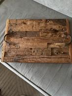 Oud houten railwood dienblad, Ophalen, Zo goed als nieuw, Rechthoekig, Hout