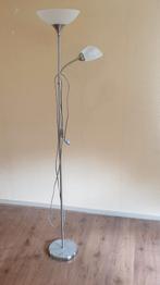 Staande lamp met leeslamp, Ophalen, Zo goed als nieuw, Glas, Modern