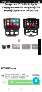 Dodge ram scherm met Android en Apple carplay functie, Auto diversen, Autoradio's, Ophalen of Verzenden, Zo goed als nieuw