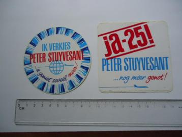 sticker oud PETER STUYVESANT sigaret genot tabak retro 2 x beschikbaar voor biedingen