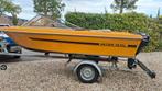 Vator 15 DL speedboot met trailer en Mercury 9.9 viertakt, Watersport en Boten, Ophalen, Gebruikt, Minder dan 70 pk, 3 tot 6 meter