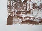 Prent Enkhuizen, Verzamelen, Foto's en Prenten, Verzenden, Voor 1940, Gebruikt
