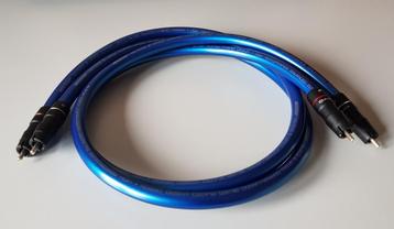 OCCASION NTEC Blue RCA verzilverde interlink set 1,0 meter  beschikbaar voor biedingen