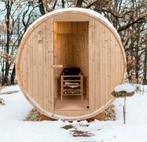 SAUNA BARREL HELEMAAL COMPLEET DIRECT LEVERBAAR OP = OP! 🚚, ., Fins of Traditioneel, Ophalen of Verzenden, .