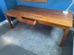 Houten tafel (Teak) - 210 x 89 cm, Huis en Inrichting, Ophalen, Gebruikt, 200 cm of meer, 50 tot 100 cm