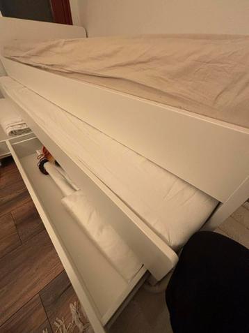 Ikea SLAKT Bedframe met Opbergruimte - Wit - afbeelding 1