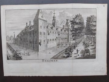 19 / Teilingen of Lokhorst te Warmond Kopergravure uit 1712 beschikbaar voor biedingen