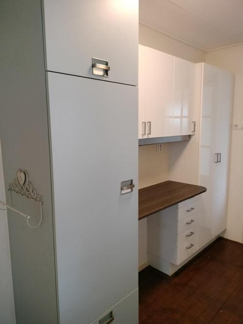 keuken, Huis en Inrichting, Keuken | Complete keukens, Zo goed als nieuw, Dubbelwandige keuken, Wit, Composiet, Ophalen of Verzenden