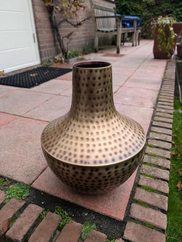 Goudkleurige Vaas - 38cm beschikbaar voor biedingen