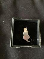 Zilveren Kat Broche - Handgemaakt, Sieraden, Tassen en Uiterlijk, Broches, Ophalen of Verzenden, Nieuw, Minder dan 4 cm, Zilver