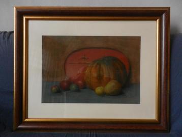 Pastel Stilleven met vruchten Philip Zilcken 1857-1930 30x45 beschikbaar voor biedingen