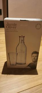 Jamie Oliver Water bottle en Glas Nieuw!, Nieuw, Glas, Overige stijlen, Glas of Glazen