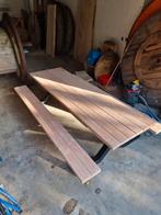 Picknicktafel douglass met stalen onderstel., Nieuw, Ophalen of Verzenden, Staal, Picknicktafel
