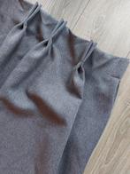 Grijze Karlijn Gordijnen van Kwantum - Dubbele Plooi, Huis en Inrichting, Stoffering | Gordijnen en Lamellen, Ophalen, Gebruikt