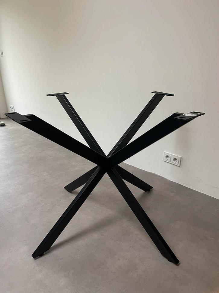 Industriële Kruispoot Onderstel - Staal, Huis en Inrichting, Tafelonderdelen, Nieuw, Tafelpoot, 50 tot 100 cm, Overige vormen