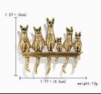 Broche katten, Sieraden, Tassen en Uiterlijk, Broches, Ophalen, Overige materialen