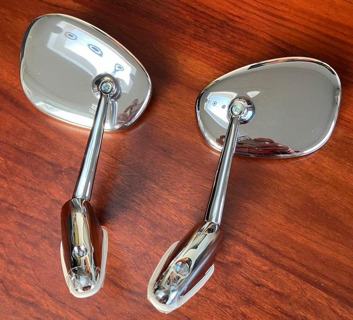 Chrome oldtimer spiegels ovaal, Auto diversen, Auto-accessoires, Nieuw, Ophalen of Verzenden