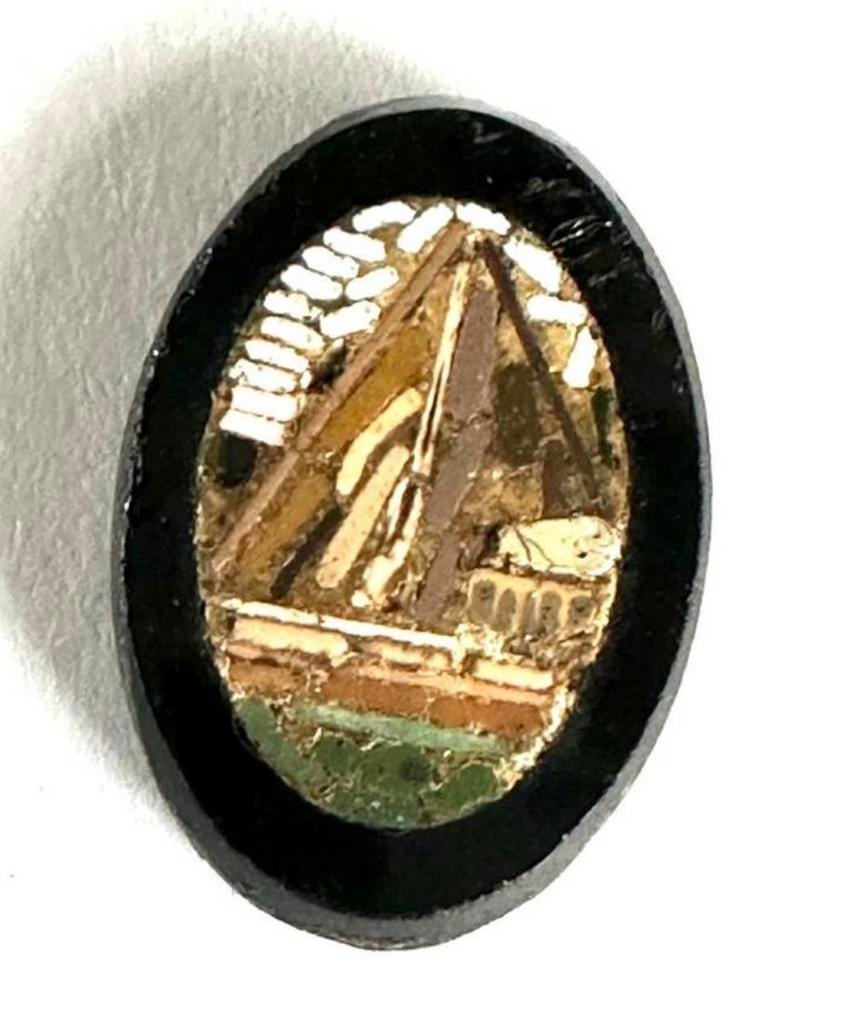 Antieke  Victoriaanse klein Italiaanse Micro Mozaiek, Sieraden, Tassen en Uiterlijk, Antieke sieraden, Verzenden, Overige materialen
