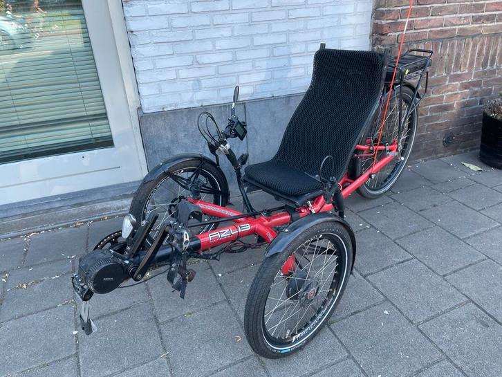Azub T-Tris 26" Ligfiets Trike E-ondersteuning - Opvouwbaar!, Fietsen en Brommers, Fietsen | Ligfietsen, Gebruikt, Overige merken