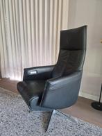 Luxe Relaxfauteuil TW084 Zwart Leer XXL, Huis en Inrichting, Fauteuils, 75 tot 100 cm, Ophalen of Verzenden, Zo goed als nieuw