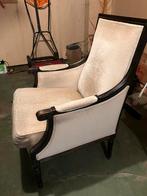 Klassieke Bergère Fauteuil uit 1986 - Ecru Velours, Tuin en Terras, Ligbedden, Ophalen, Gebruikt, Overige materialen