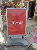Stoepbord Klantenstopper Grijs aluminium, Ophalen, Zo goed als nieuw, Reclamebord