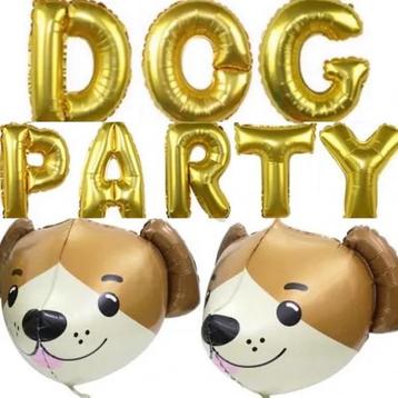 Folie ballonnen set Dog Party beschikbaar voor biedingen