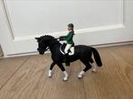 Schleich hannoveraan merrie met ruiter 42358, Ophalen of Verzenden, Zo goed als nieuw, Paard, Beeldje of Figuurtje