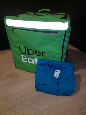 UberEATS Grote Tas + (L) Nike Academy 3/4-Zip Drill-Top beschikbaar voor biedingen