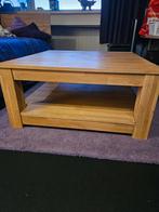 EIKEN Houten Salontafel incl. 4 rieten manden, Huis en Inrichting, Tafels | Salontafels, Ophalen, Gebruikt, 50 tot 100 cm, 50 tot 100 cm