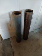 Twee stuks RVS kachel pijpen, Doe-het-zelf en Verbouw, Zeil en Folie, Ophalen, 15 m² of meer, Zeil