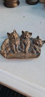Bronze plaat met katten, Antiek en Kunst, Ophalen of Verzenden