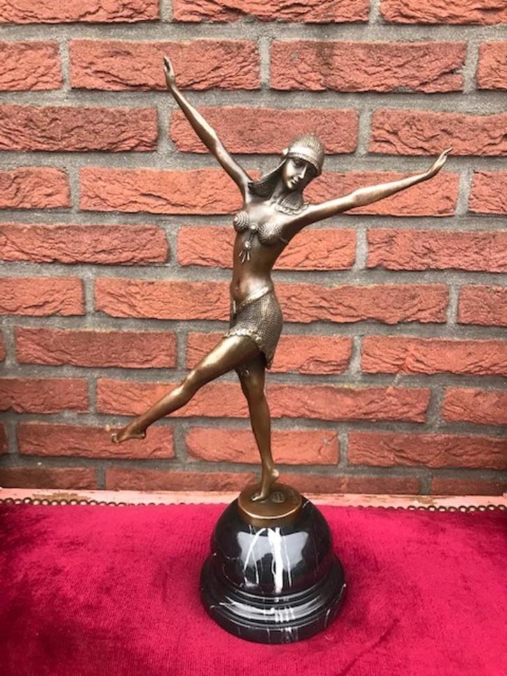 bronzen beeld, de danseres van Palmyra, Antiek en Kunst, Antiek | Koper en Brons, Brons, Ophalen of Verzenden