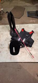 Paardrijlaarzen bodyprotector cap zweep, Ophalen of Verzenden, Gebruikt