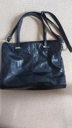 Manfield leren dames tas - zwart, Sieraden, Tassen en Uiterlijk, Tassen | Damestassen, Ophalen of Verzenden, Gebruikt, Zwart, Handtas